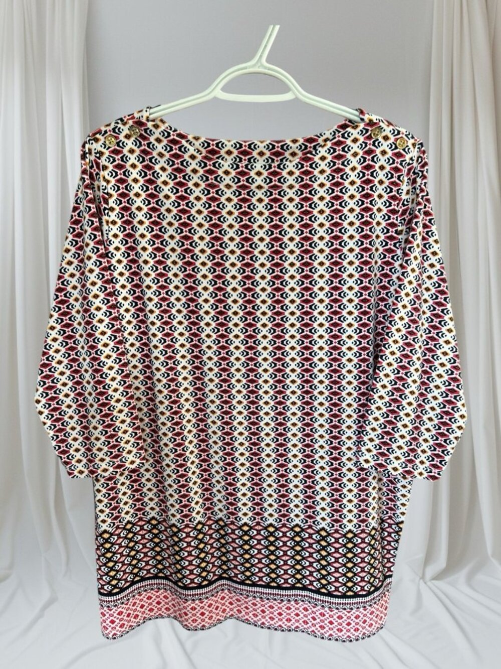 Jessica London Multicolor 3/4 Sleeve Top In Size 14/16